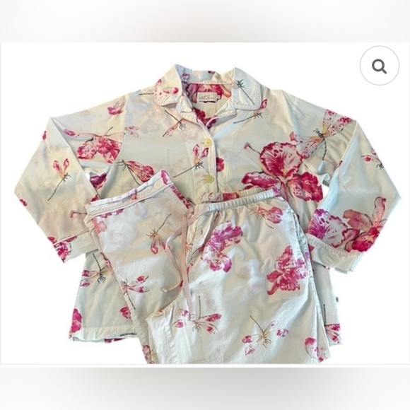 The Cat’S Pajamas Other - The Cats Pajamas Dragonflies & Floral Toile Pajama Set Size Small